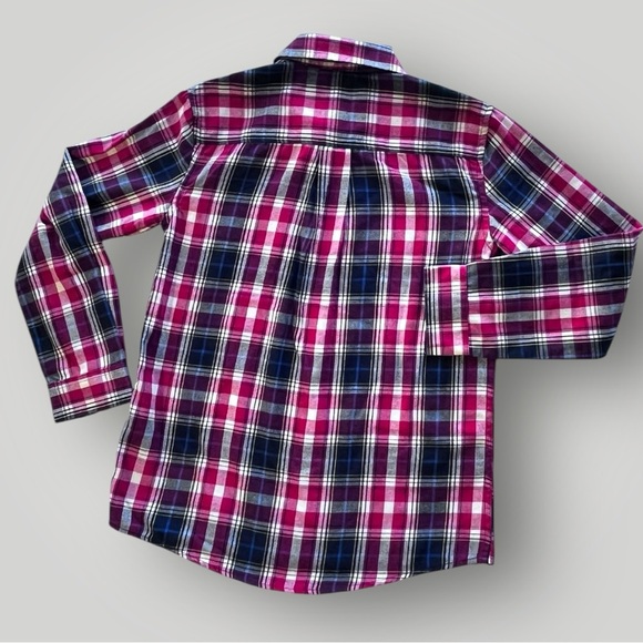 NWOT U.S. POLO ASSN. Blue/Red/White  Plaid Button Down Long Sleeve Shirt - Picture 13 of 16